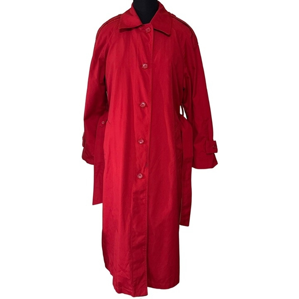 London Fog Women's Red Trench Coat